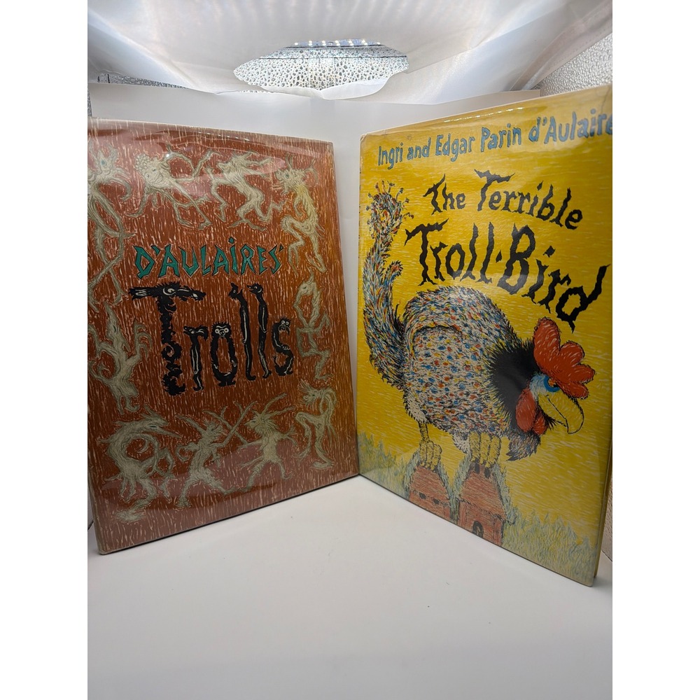 D'Aulaires' Trolls & The Terrible Troll-Bird Hardcover Book Set 1st Ed 1976